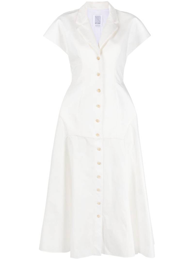 Rosie Assoulin short-sleeved cotton flared dress - White von Rosie Assoulin