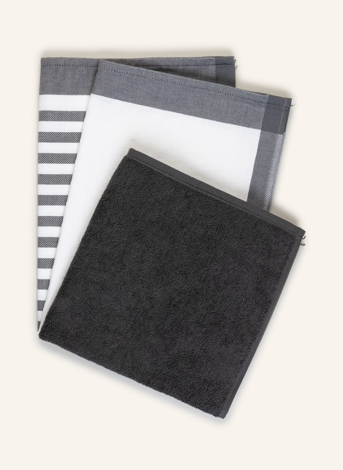 Ross 3er-Set Geschirrtücher grau Ross 3er-Set Geschirrtücher grau von Ross