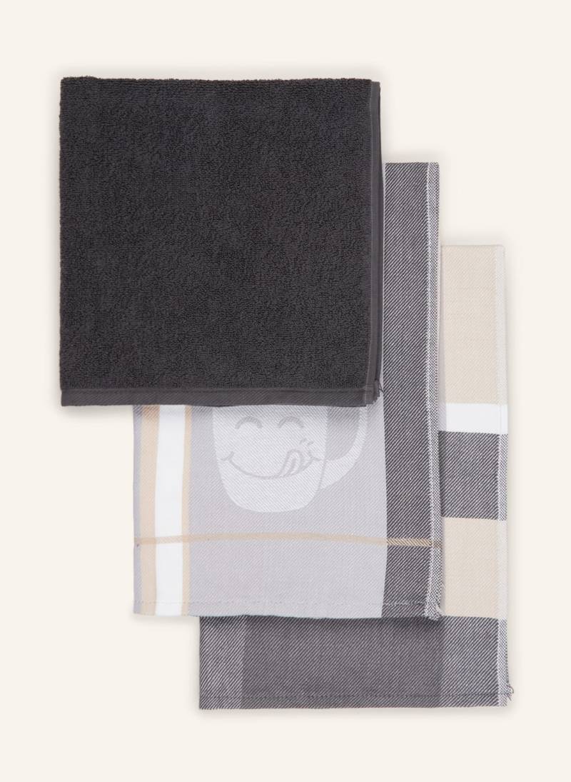 Ross 3er-Set Geschirrtücher grau Ross 3er-Set Geschirrtücher grau von Ross