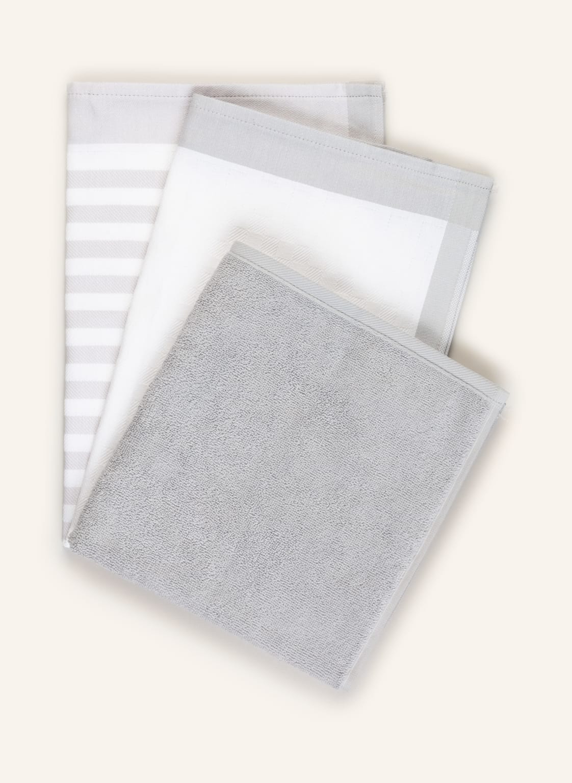 Ross 3er-Set Geschirrtücher grau Ross 3er-Set Geschirrtücher grau von Ross