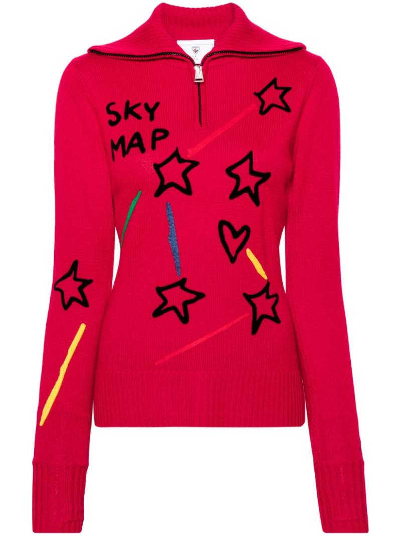 Rossignol x JCC Constellation half-zip sweater - Red von Rossignol