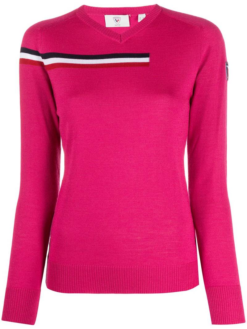 Rossignol Diago striped detail jumper - Pink von Rossignol