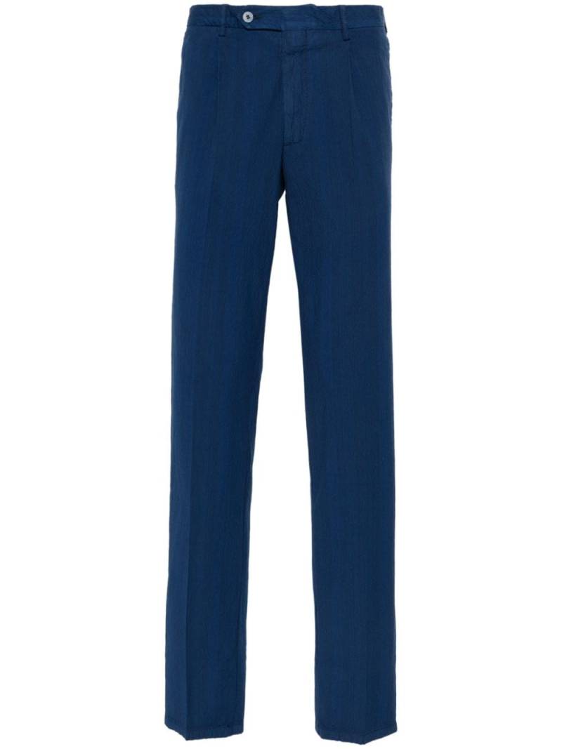 Rota seersucker slim-cut trousers - Blue von Rota