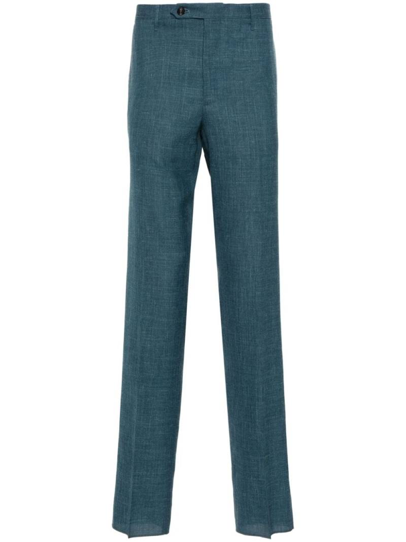 Rota slub-texture trousers - Blue von Rota