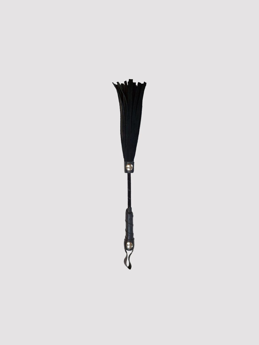 Rouge Mini Flogger Peitsche, Anfängergeeignet, Schwarz - Amorana von Rouge