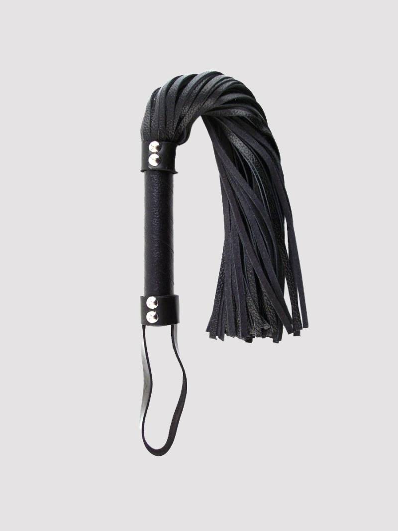 Rouge Short Flogger Peitsche, Anfängergeeignet, Schwarz - Amorana von Rouge