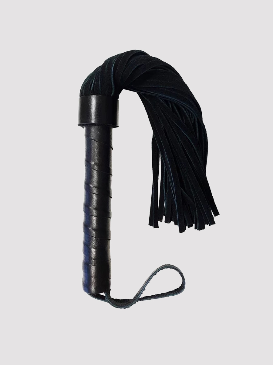 Rouge Short Suede Flogger Peitsche, Anfängergeeignet, Schwarz - Amorana von Rouge