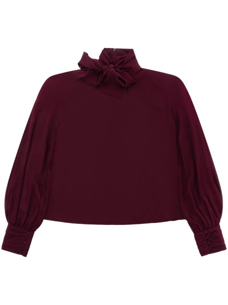 Rowen Rose bow-embellished blouse - Red von Rowen Rose