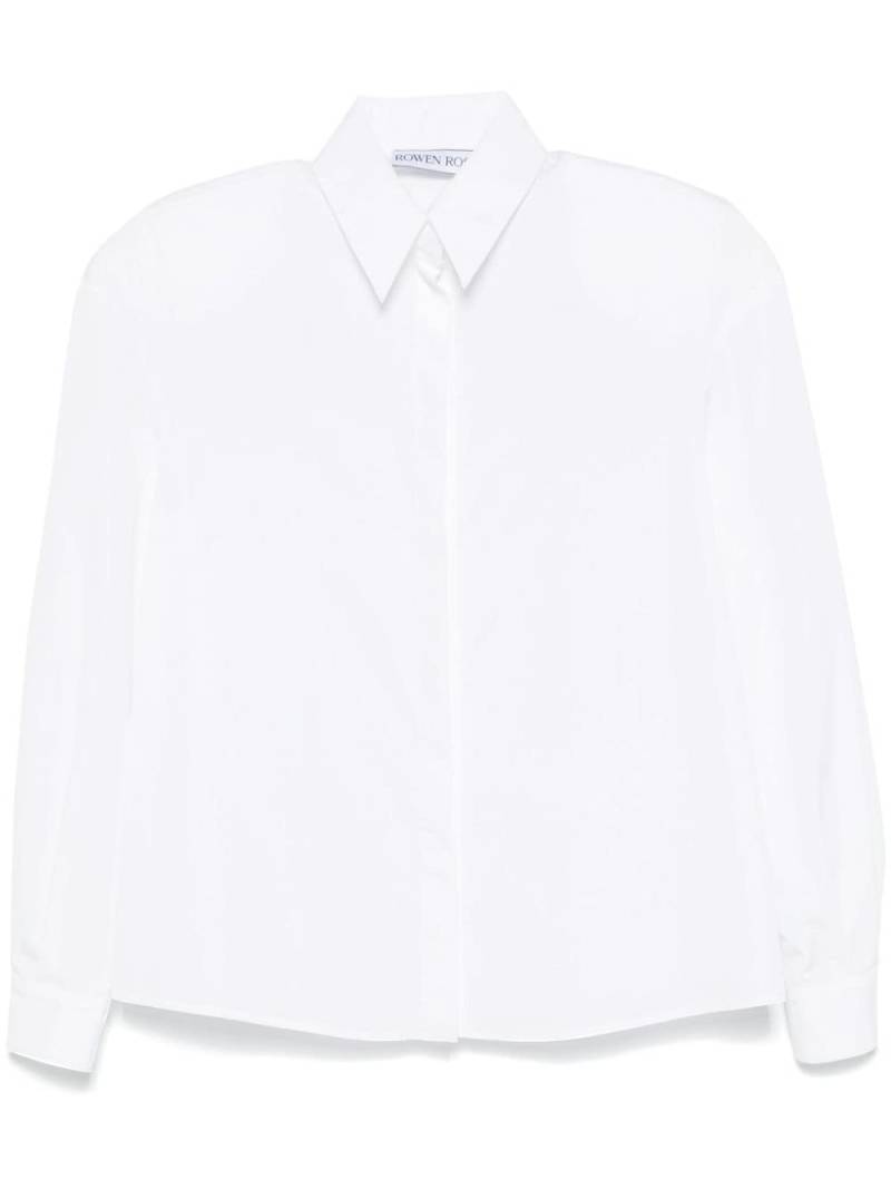 Rowen Rose oversized-shoulder shirt - White von Rowen Rose