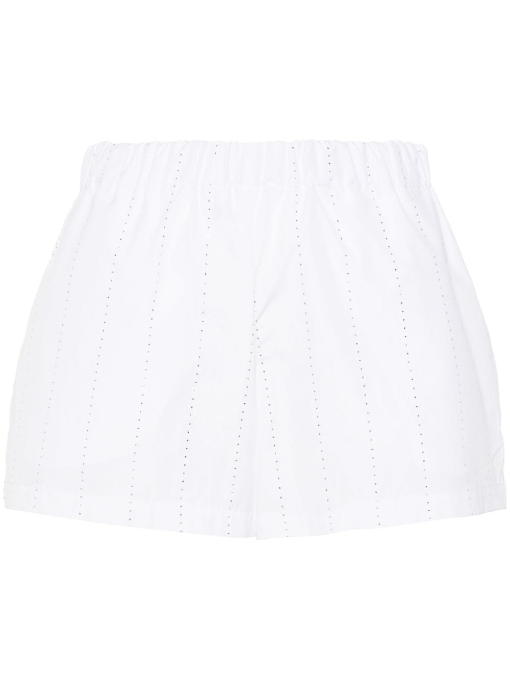 Rowen Rose rhinestone-embellished cotton short - White von Rowen Rose