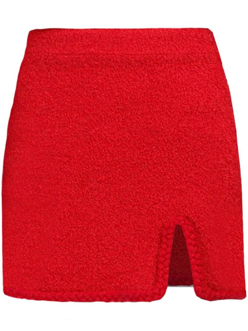 Rowen Rose slit tweed mini skirt - Red von Rowen Rose