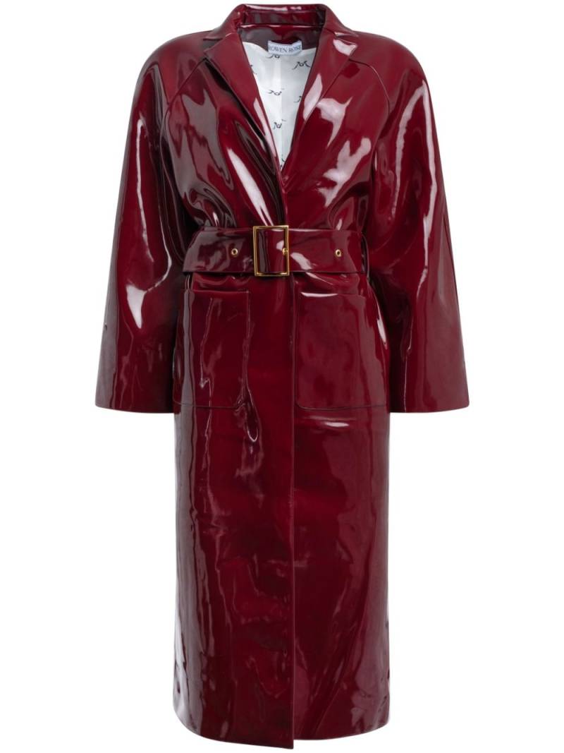 Rowen Rose vinyl trench coat - Red von Rowen Rose