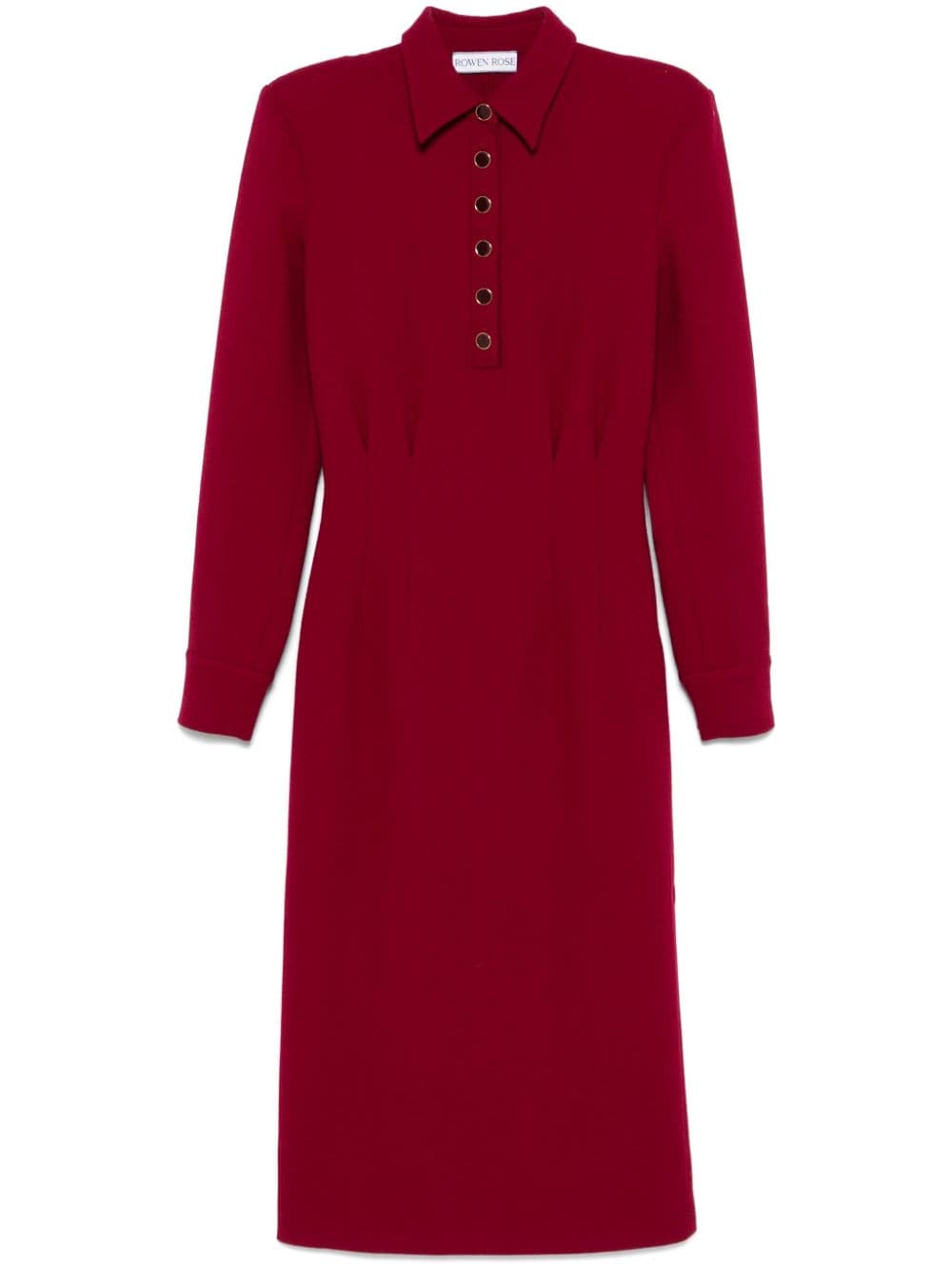 Rowen Rose wool maxi dress - Red von Rowen Rose