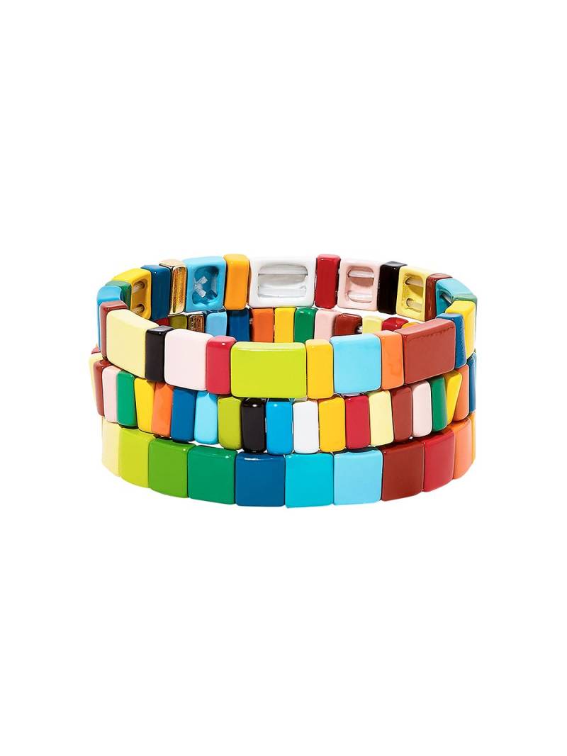 Roxanne Assoulin Rainbow Brite set of three bracelets - Blue von Roxanne Assoulin