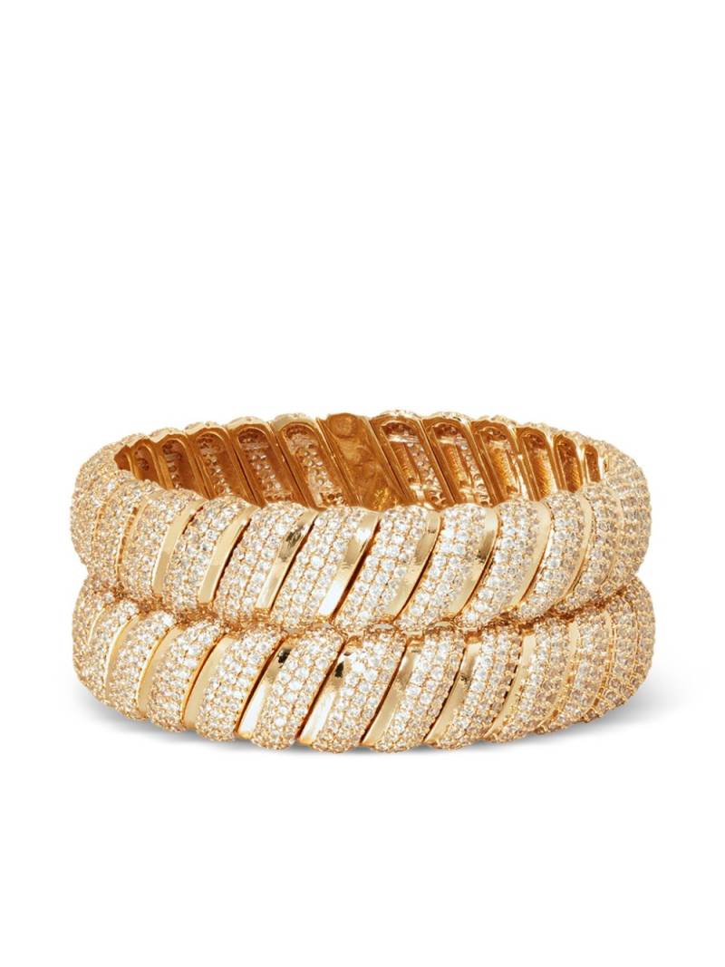 Roxanne Assoulin The Pavé Large Cobra bracelets - Gold von Roxanne Assoulin