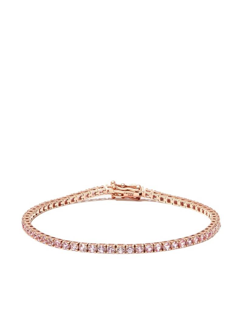 Roxanne First 14kt rose gold sapphire tennis bracelet - Pink von Roxanne First