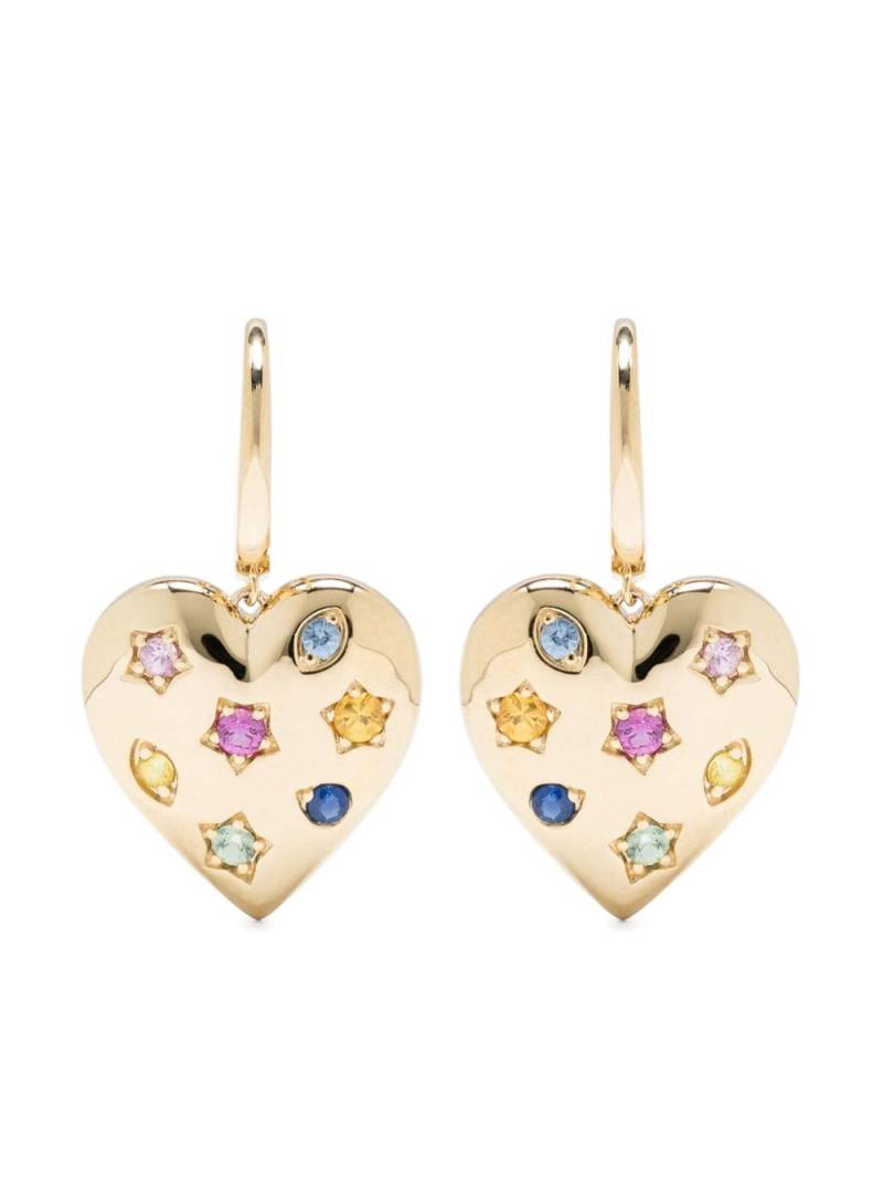 Roxanne First 14kt yellow gold Kaleidoscope sapphire earrings von Roxanne First