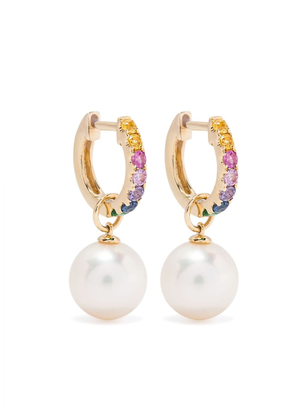 Roxanne First 14kt yellow gold sapphire and pearl single earring von Roxanne First