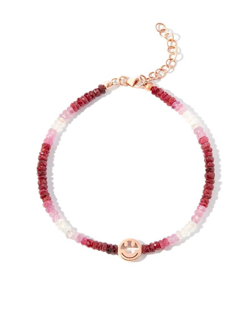 Roxanne First 9kt rose gold Smiley ruby bracelet - Red von Roxanne First