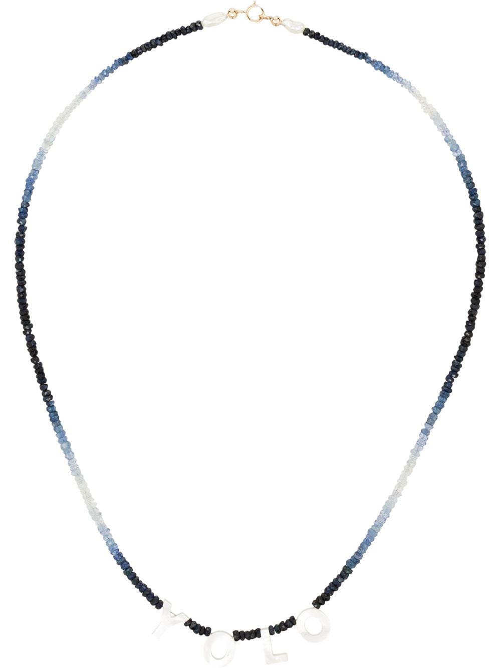 Roxanne First YOLO beaded necklace - Blue von Roxanne First
