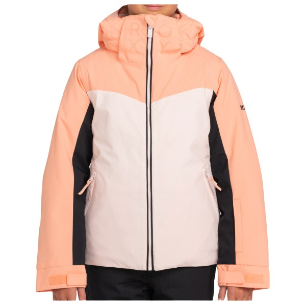 Roxy - Girl's Free Jet Block Jacket - Skijacke Gr 10 - M;12 - L;14 - XL;16 - XXL;8 - S rosa;schwarz/grau von Roxy