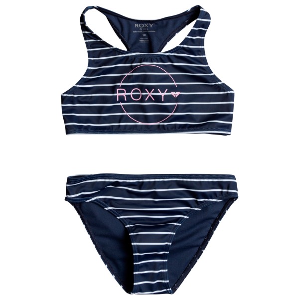 Roxy - Kid's Bico Basic Stripe Crop Top Set - Bikini Gr 12 Years;16 Years;6 Years;8 Years blau von Roxy