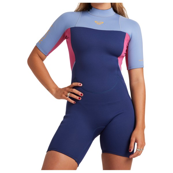 Roxy - Women's 2/2 Prologue Backzip S/S - Neoprenanzug Gr 10;12;14;4;6;8 blau;schwarz von Roxy