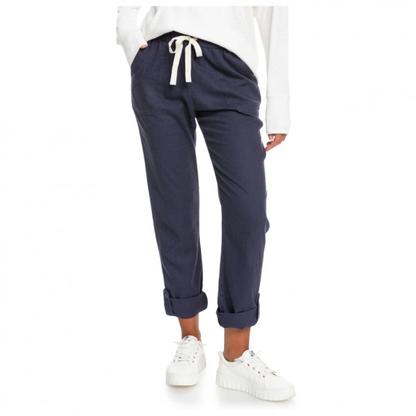 Roxy - Women's On The Seashore Linen Cargo Trousers - Freizeithose Gr L blau von Roxy