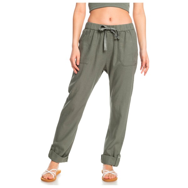 Roxy - Women's On The Seashore Linen Cargo Trousers - Freizeithose Gr XS oliv von Roxy