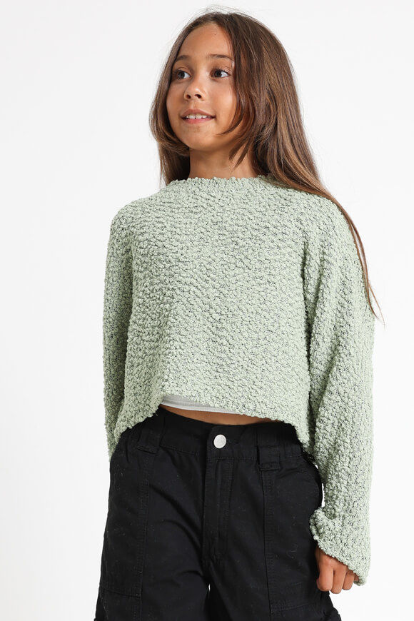 Ruby Girls Crop Bouclé-Strickpullover | Sage | Mädchen  | 10 von Ruby Girls