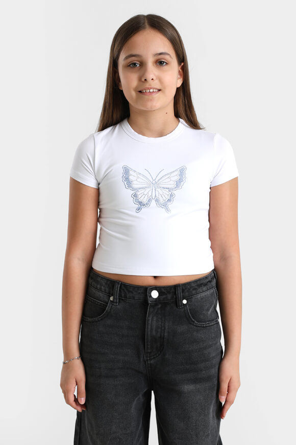 Ruby Girls Crop T-Shirt | Weiss | Mädchen  | 10 von Ruby Girls