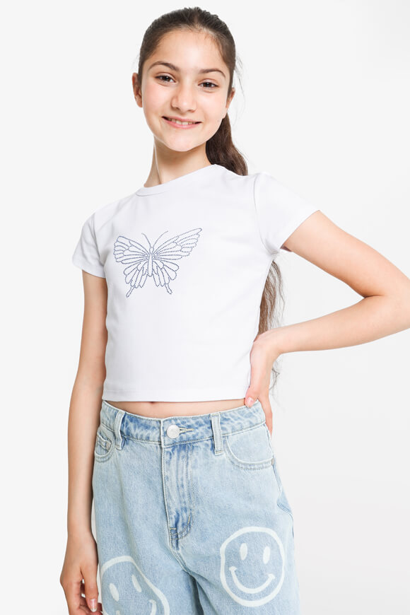 Ruby Girls Crop T-Shirt | Weiss | Mädchen  | 14 von Ruby Girls