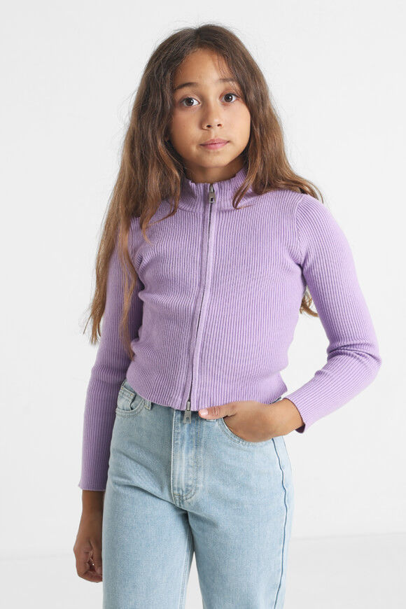 Ruby Girls Gerippter Cardigan | Lila | Mädchen  | 10 von Ruby Girls