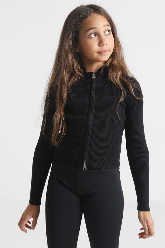 Ruby Girls Gerippter Cardigan | Schwarz | Mädchen  | 10 von Ruby Girls