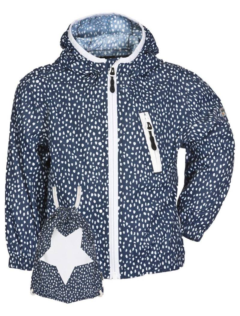 Kinder Regenjacke Travelino Dress Blue Print Unisex Blau 74 von Rukka