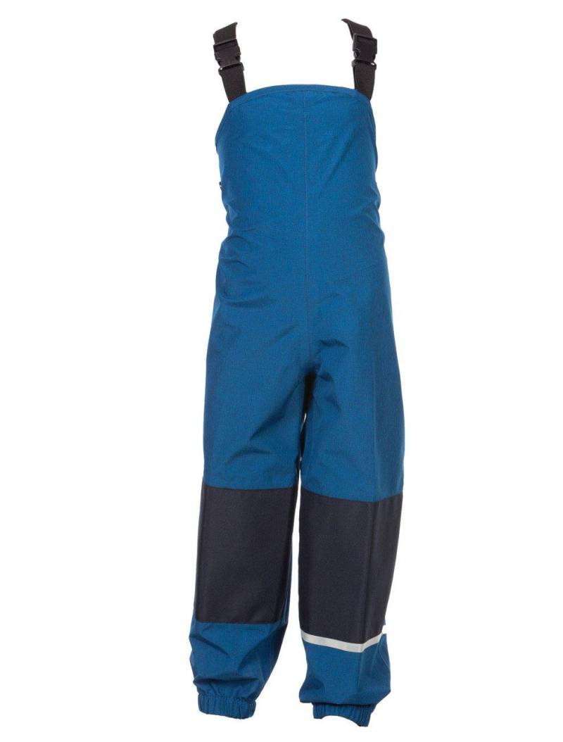 Kinder Regen Latzhose Dinu Peacock Denim Jungen Blau 92 von Rukka