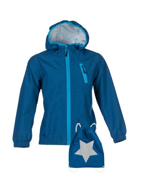 Kinder Regenjacke Travelino Peacock Denim Jungen Blau 74 von Rukka