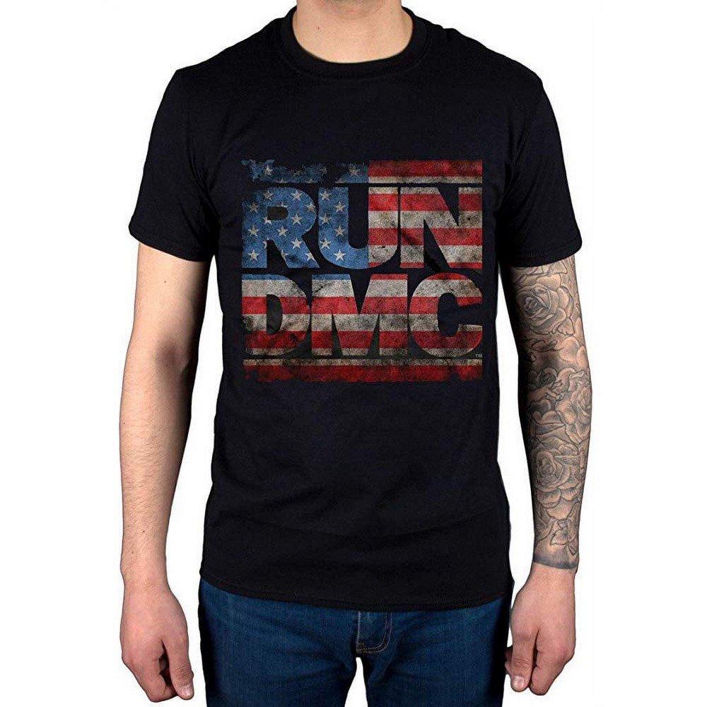 Run DMC - Americana TShirt, für Damen, Schwarz, Größe M von Run DMC