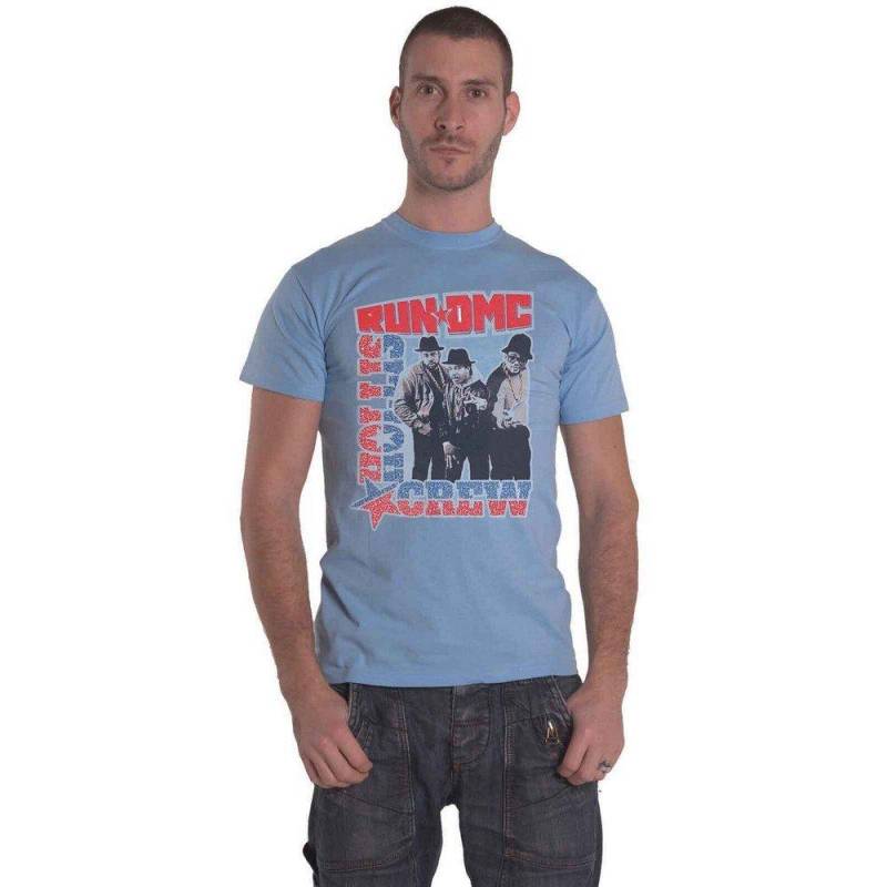 Hollis Crew Tshirt Damen Himmelblau L von Run DMC