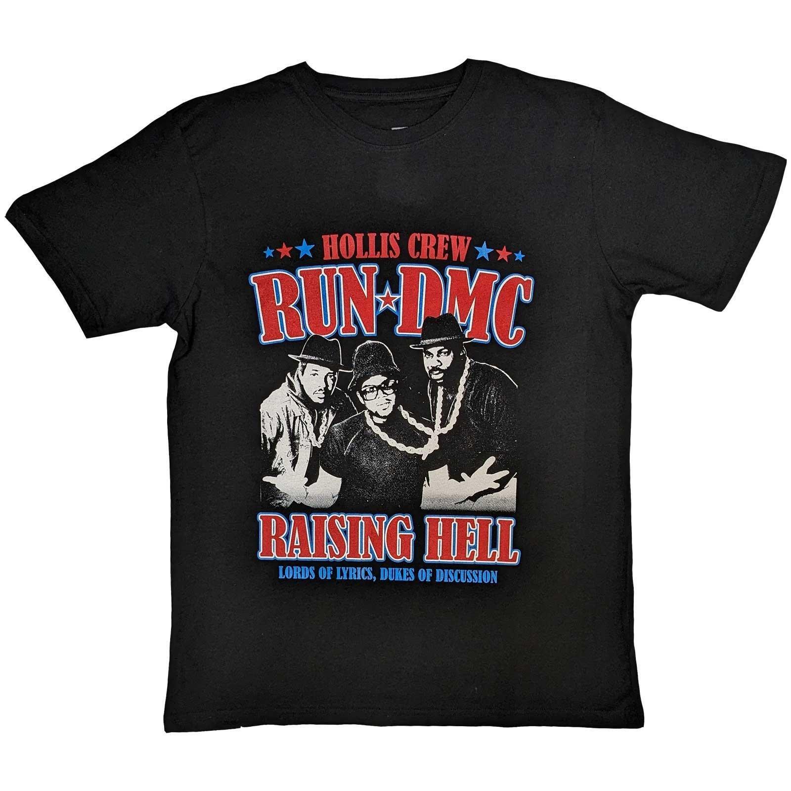 Run DMC - Raising Hell Americana TShirt, für Damen, Schwarz, Größe L von Run DMC