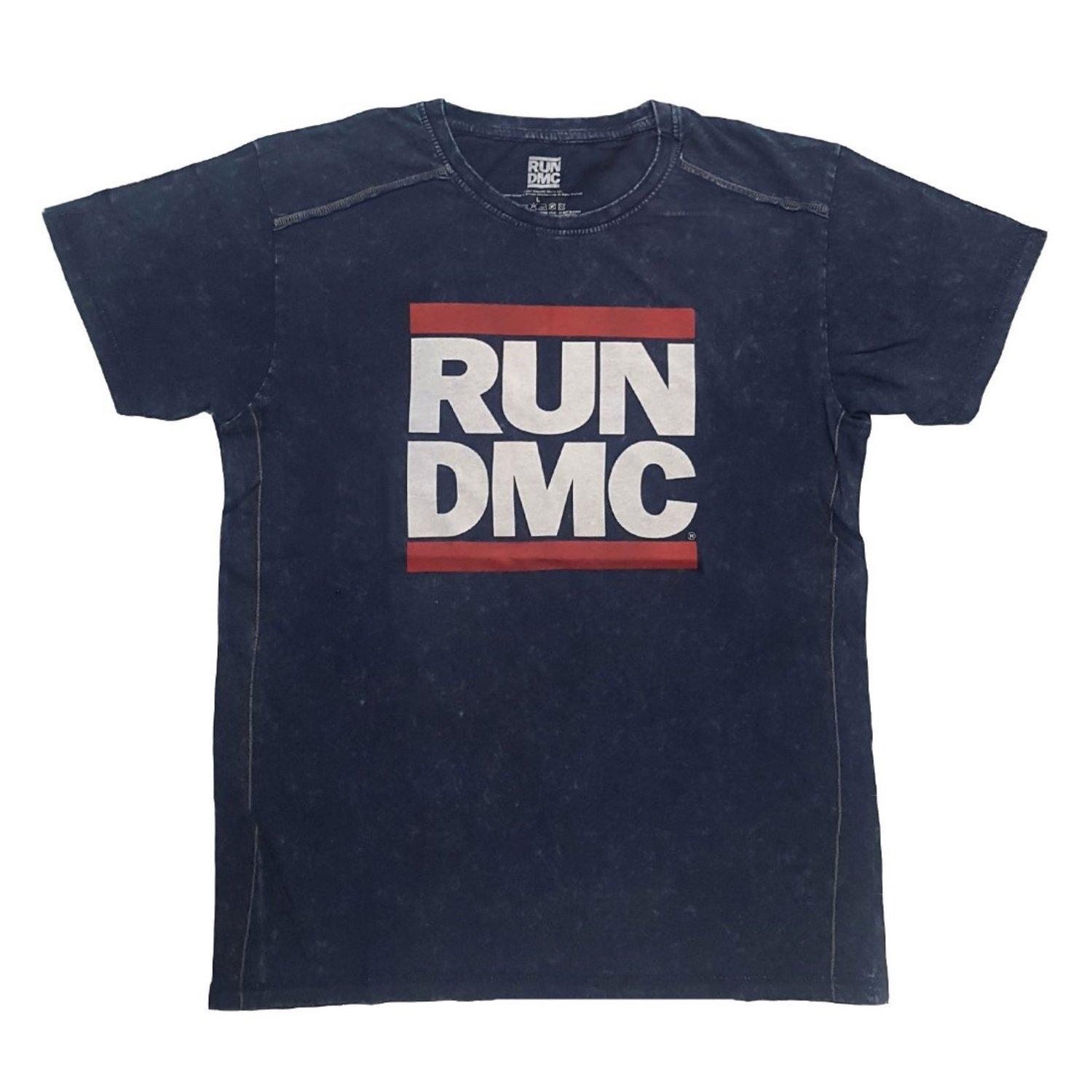 Tshirt Gewaschen Damen Marine XL von Run DMC