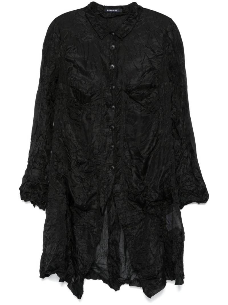 Rundholz crinkled blouse - Black von Rundholz