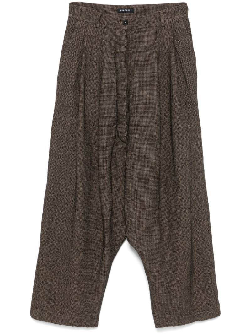 Rundholz drop-crotch trousers - Brown von Rundholz