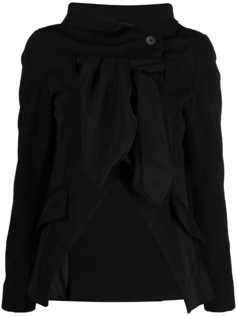 Rundholz scarf-collar virgin-wool jacket - Black von Rundholz