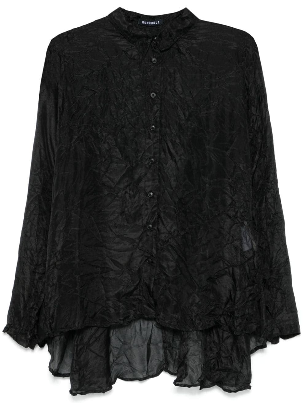 Rundholz silk shirt - Black von Rundholz