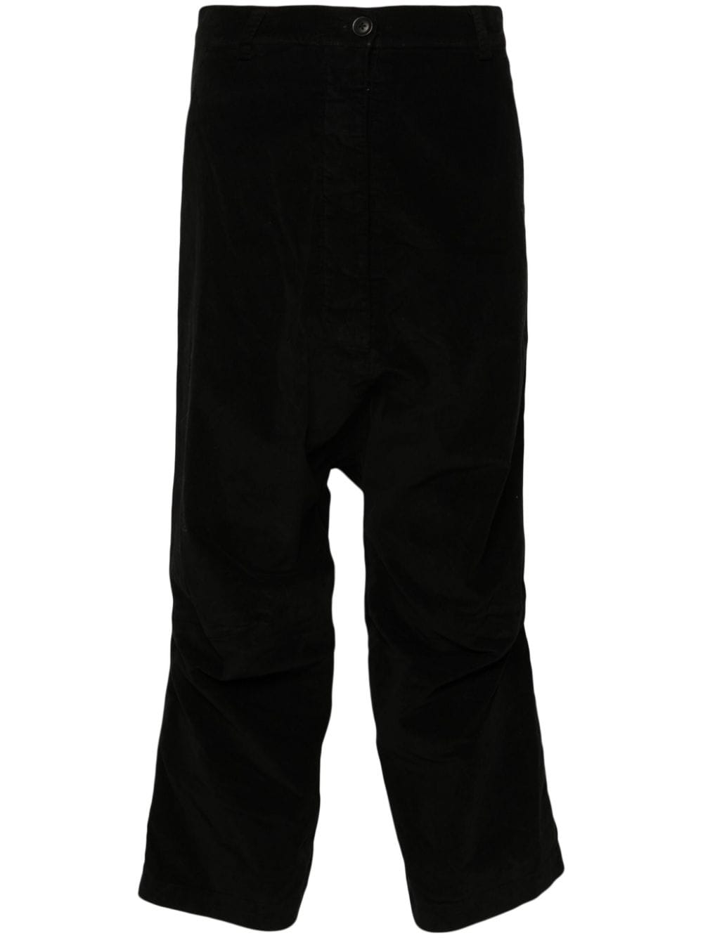 Rundholz velvet drop-crotch trousers - Black von Rundholz