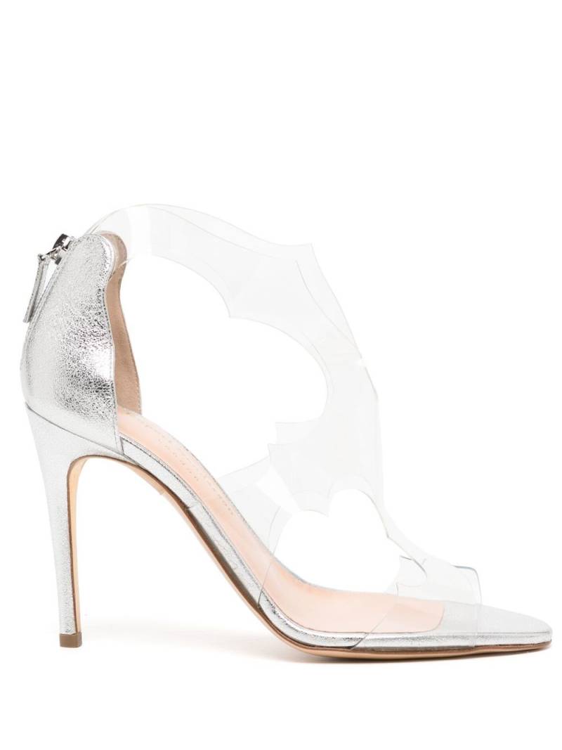 Rupert Sanderson 100mm cut-out open-toe pumps - Silver von Rupert Sanderson