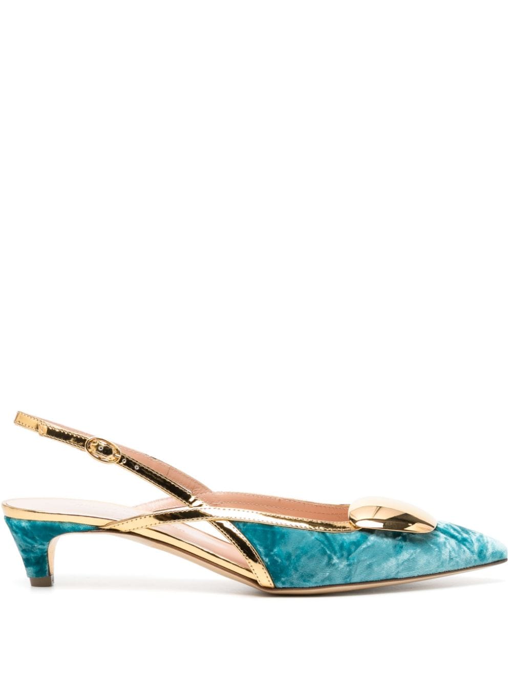 Rupert Sanderson Calvados 45mm velvet pumps - Blue von Rupert Sanderson