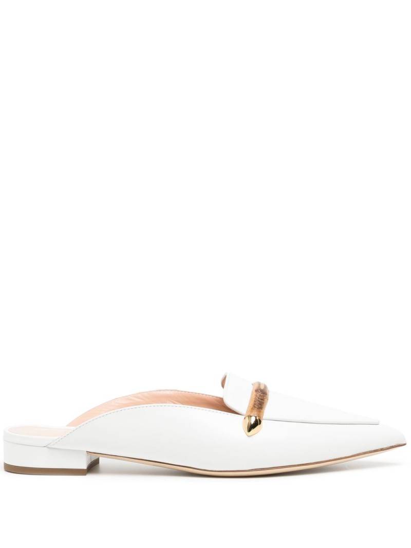 Rupert Sanderson pointed-toe mules - White von Rupert Sanderson