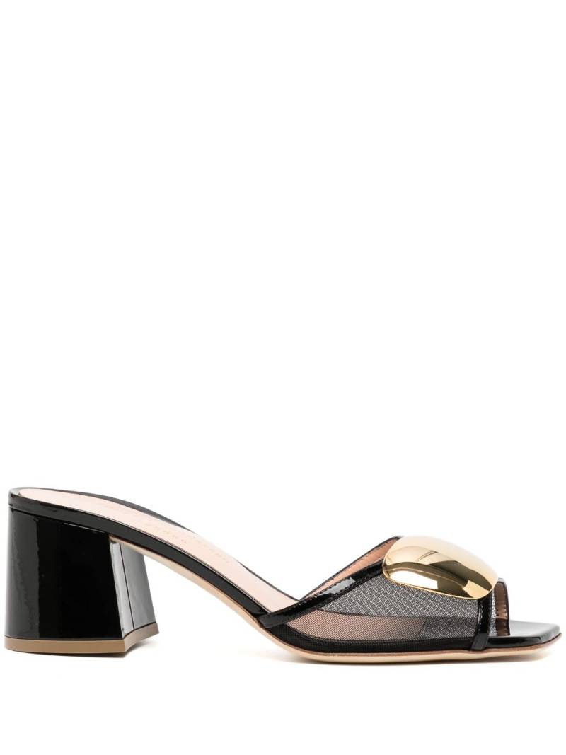 Rupert Sanderson rounded-plaque mid-heel sandals - Black von Rupert Sanderson